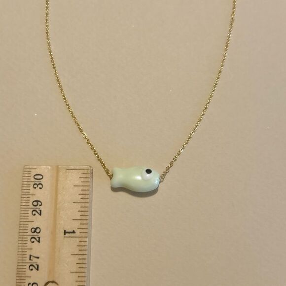 Green Fish Pendant S893 - Picture 4 of 4